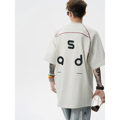 Cotton Letter Print Short-sleeve T-shirt