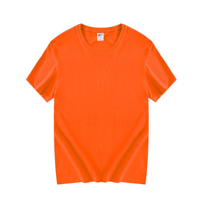 Plus Size Short-sleeved T-shirt Men's Round Neck Solid Color