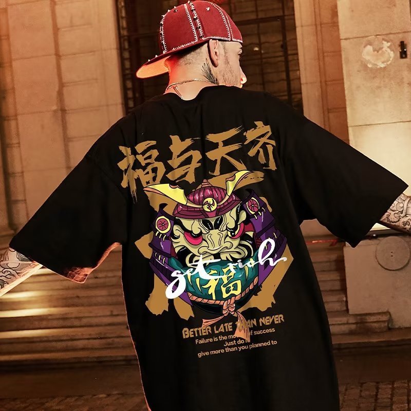 National Fashion Fat Short-sleeved T-shirt Summer Ins Fashion