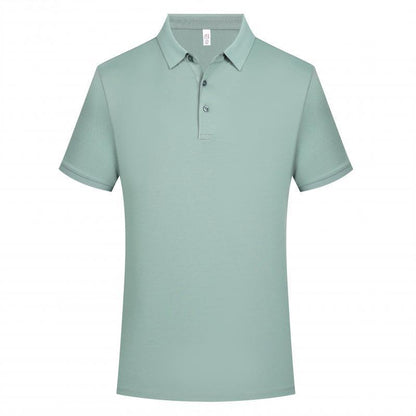Male Solid Color Lapel Polo Shirt Lapel