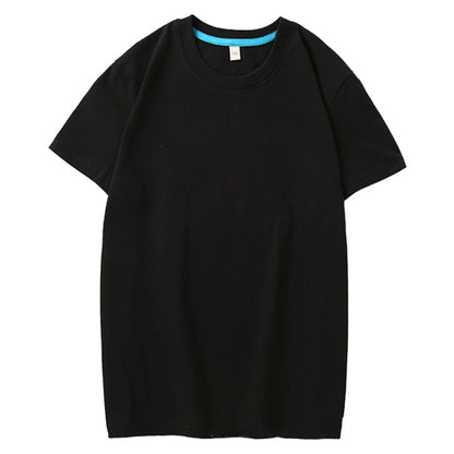 Children's T Combed Cotton Blank Solid Color Loose Round Neck Short Sleeve