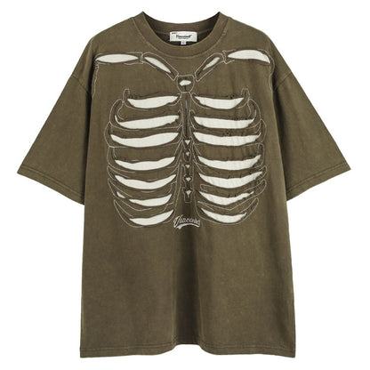 Dark High Street Style Skull Short Sleeve