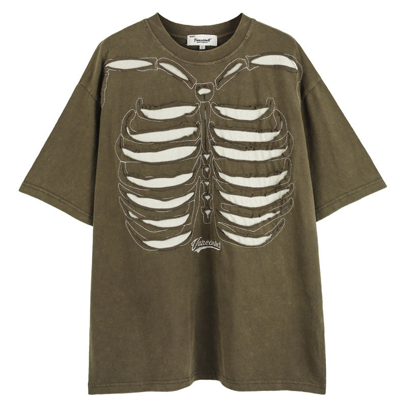 Dark High Street Style Skull Short Sleeve