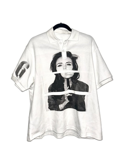 Short-sleeved Polo Shirt T-shirt Printed Pattern Top