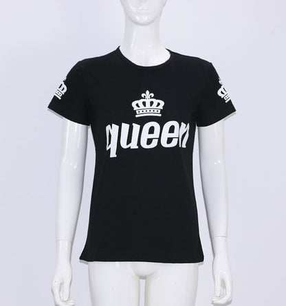 Couple Personality Loose Pullover Short Sleeves