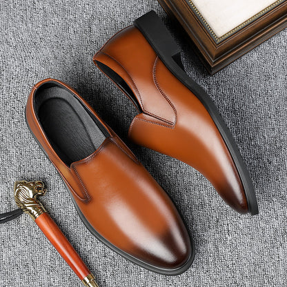 Men's Business Tods Casual Shoes Breathable Low Top Spring And Autumn Black Slip-on Lazy Shoes