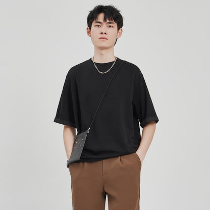 Drape Knit T-shirt Men's Loose Casual