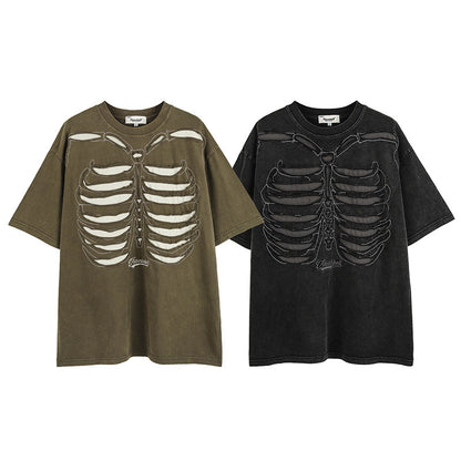 Dark High Street Style Skull Short Sleeve