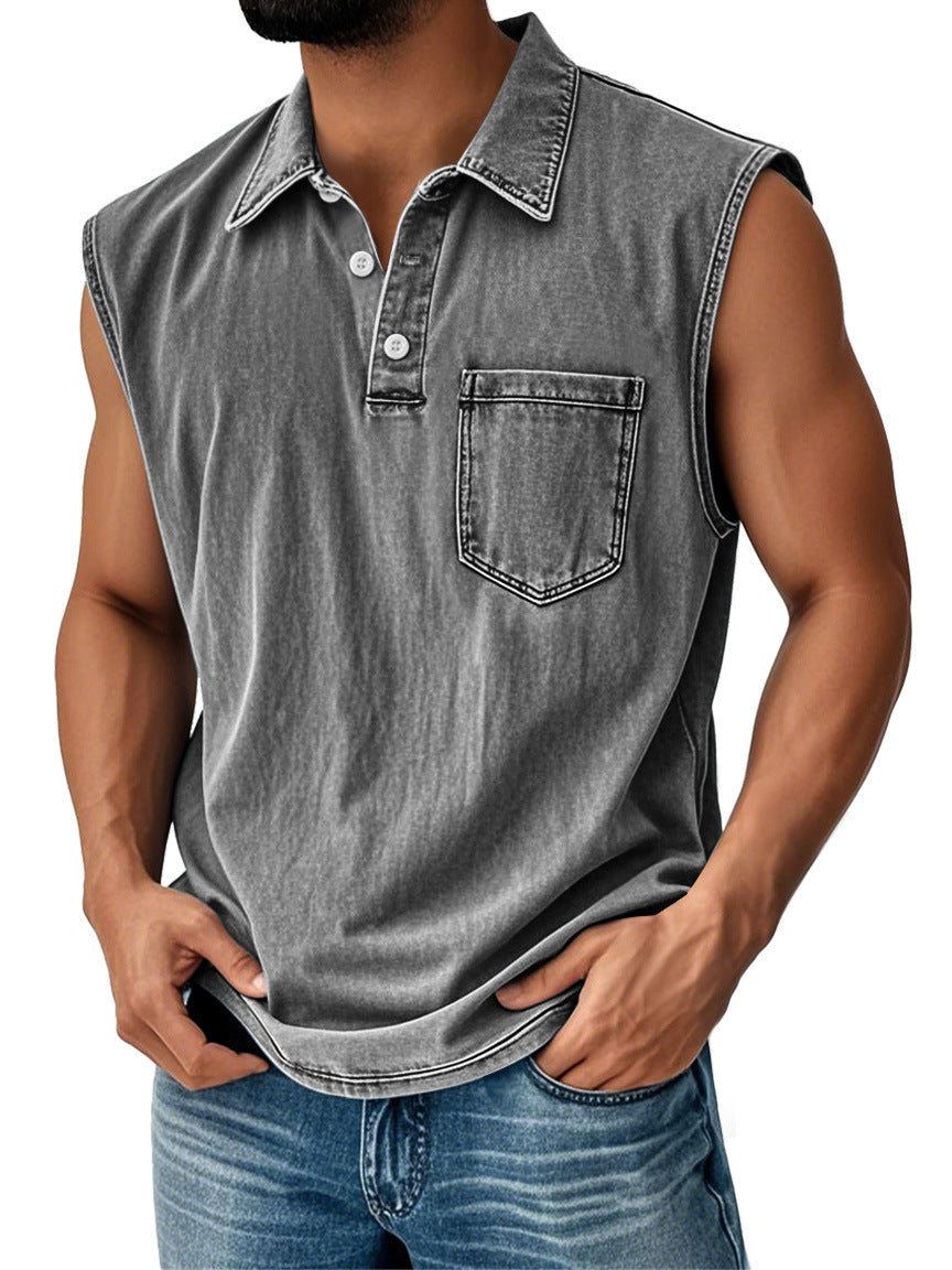 3D Digital Printing Men's Button Polo Shirt Short Sleeve