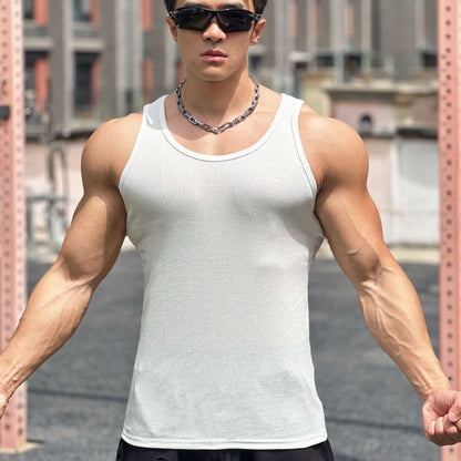 Men's Outdoor Leisure Exercise Sleeveless I-shaped Vest
