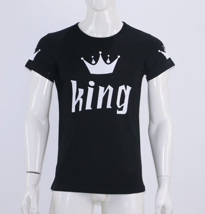 Couple Personality Loose Pullover Short Sleeves