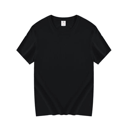 Plus Size Short-sleeved T-shirt Men's Round Neck Solid Color