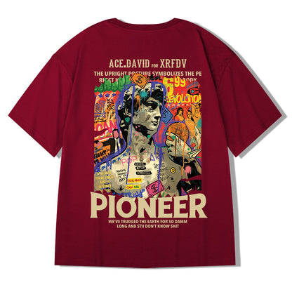 Men's Large Loose Short Sleeved T-shirt