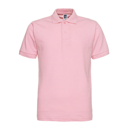 Solid Color Lapel Short Sleeve Polo Shirt Plus Size