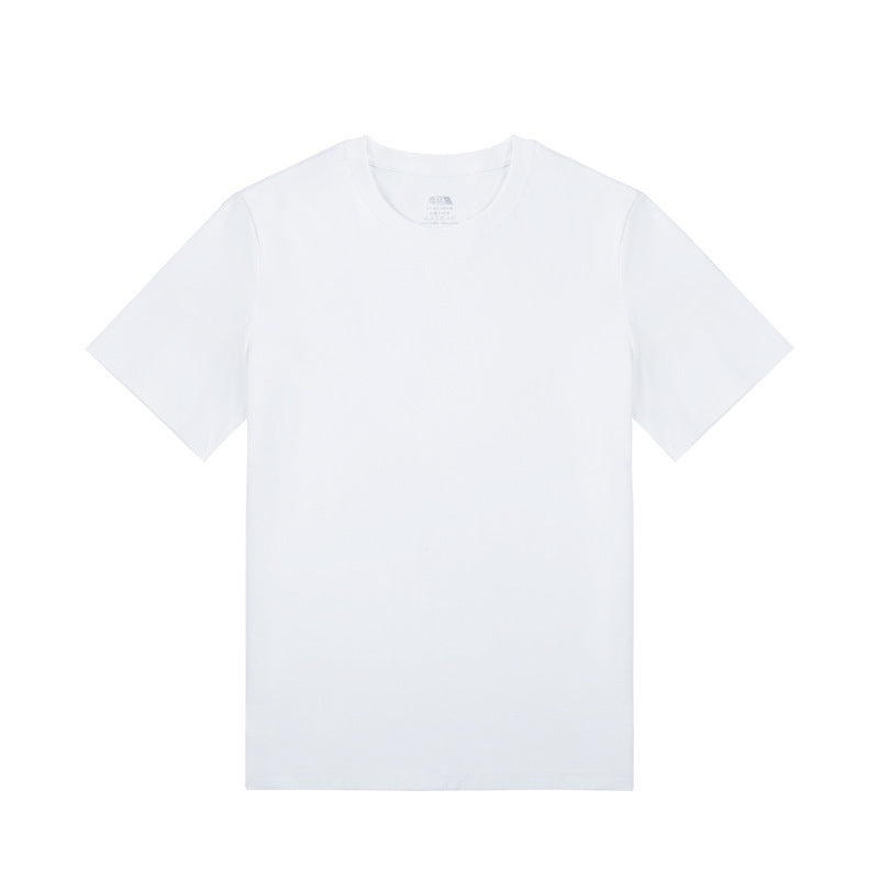 Men's Summer Round Neck Half Sleeve White T-shirt Bottoming Shirt
