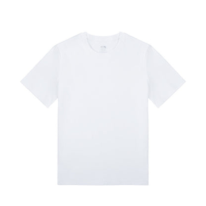 Men's Summer Round Neck Half Sleeve White T-shirt Bottoming Shirt