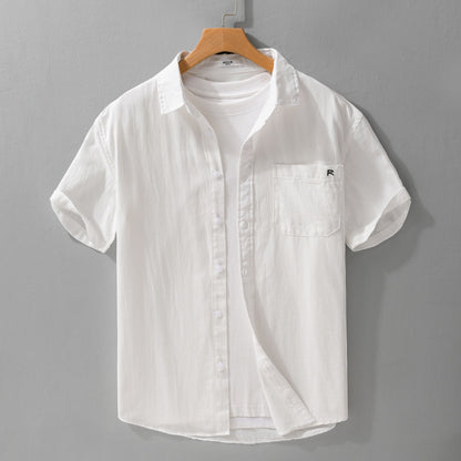 Summer Menswear Simple All-matching Short-sleeved Shirt