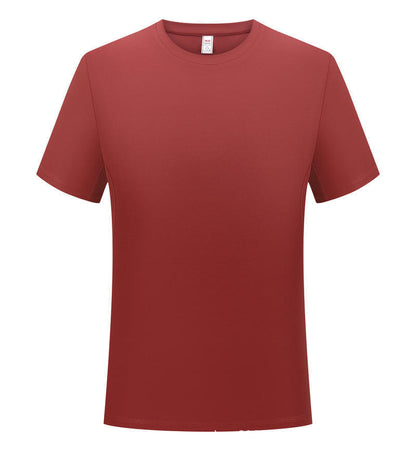 Solid Color Casual Round Neck Short Sleeve T-shirt