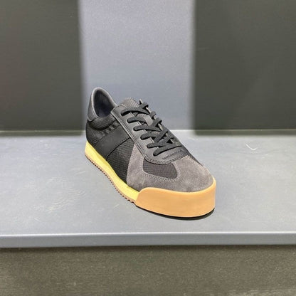 Summer Men's Ultra-light Raise The Bottom Genuine Leather Mesh Breathable Versatile Sports Shoes