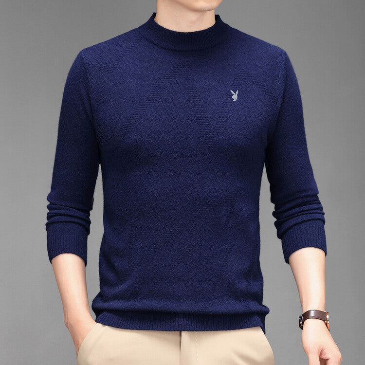 Spring And Autumn Casual Half Turtleneck Solid Color Sweater