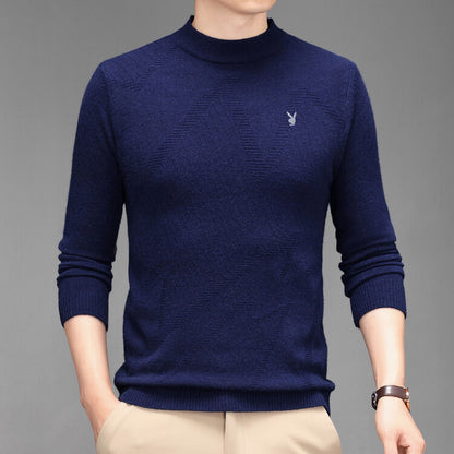 Spring And Autumn Casual Half Turtleneck Solid Color Sweater