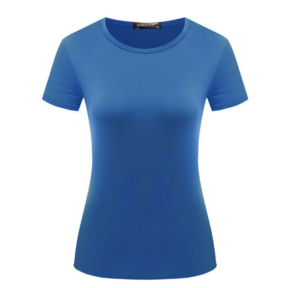 Fashionable Women's Solid Color Casual Short Sleeved Shirt