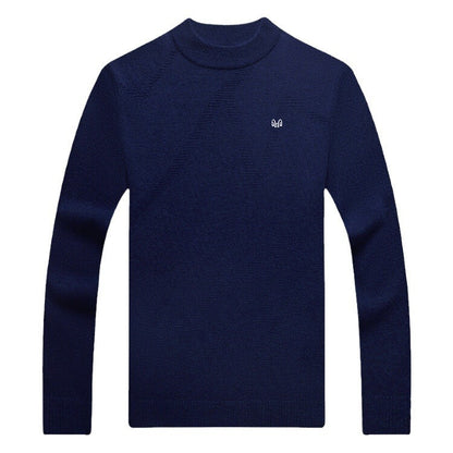 Spring And Autumn Casual Half Turtleneck Solid Color Sweater