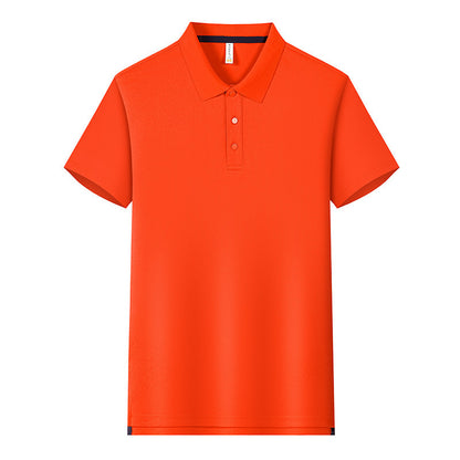 190g Tianshu Cotton Split Solid Color Polo Shirt