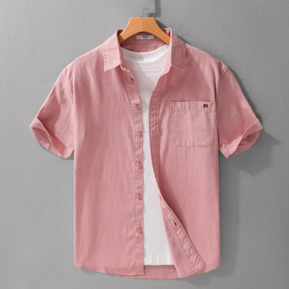 Summer Menswear Simple All-matching Short-sleeved Shirt