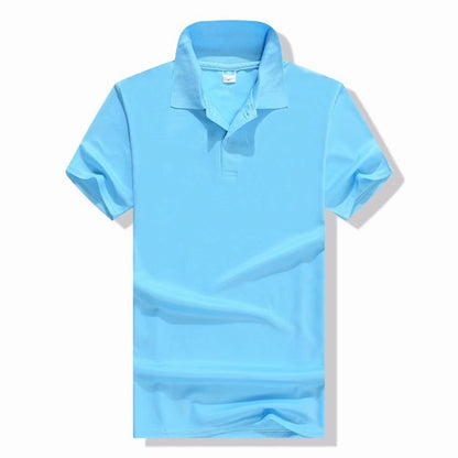 Mercerized Cotton Half Sleeve Culture Lapel Short Sleeve