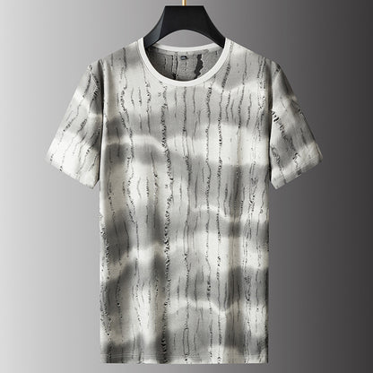 Men's Plus Size Round Neck Quick-drying Breathable Undershirt Trendy T-shirt