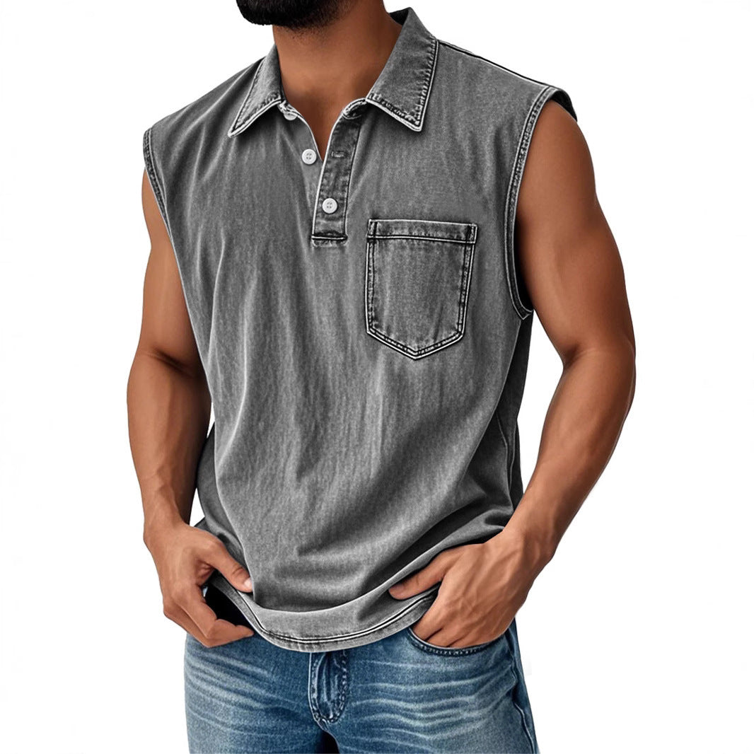 3D Digital Printing Men's Button Polo Shirt Short Sleeve