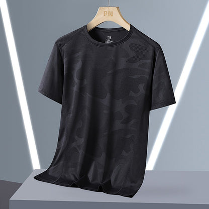 Breathable Quick-drying Top Summer Plus Size Round Neck Short Sleeve