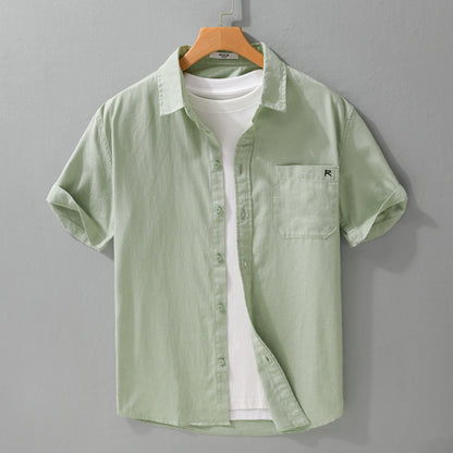Summer Menswear Simple All-matching Short-sleeved Shirt