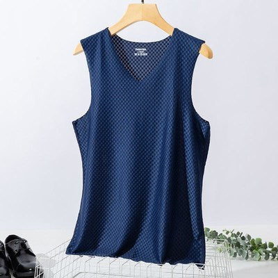 White Seamless Men's Top Vest