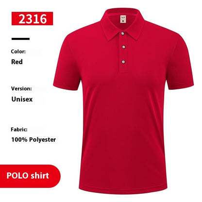 Ice Silk Overalls T-shirt Polo Shirt Short Sleeve