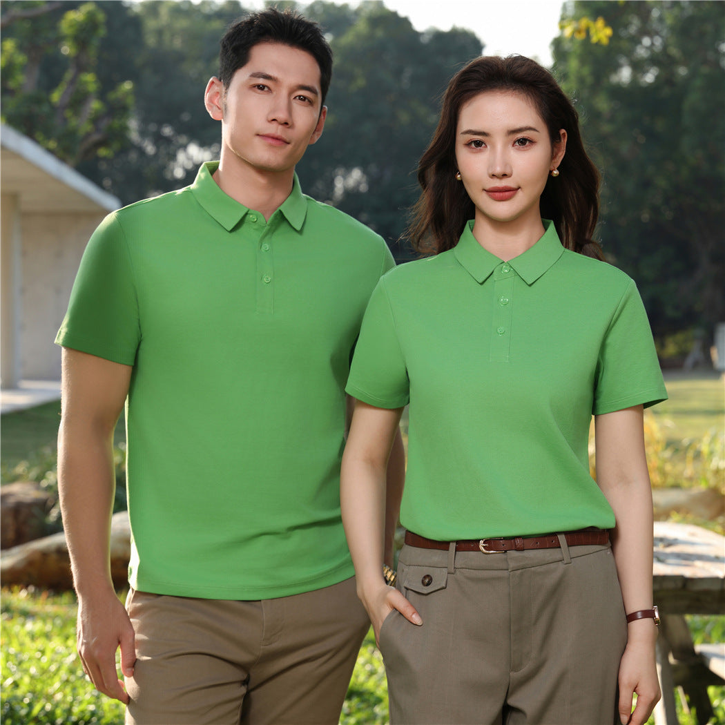Male Solid Color 40 Solona Pearl Cotton Polo Shirt