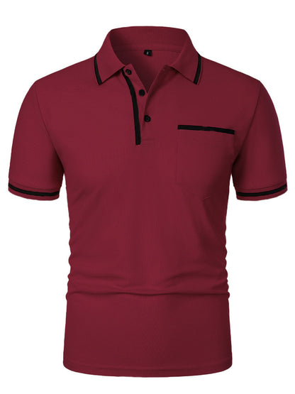 Men's Casual Lapel Short Sleeve T-shirt
