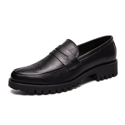 Men's Pointed Carved Leather British Business Casual Shoes
