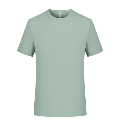 Mercerized Plain Weave Modal T-shirt Short Sleeve Round Neck Top Elastic