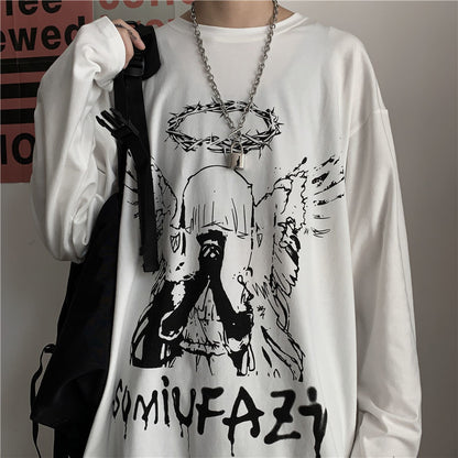 Retro Hip Hop Style Bottoming Shirt Trendy Handsome High Street Spring And Autumn Tops
