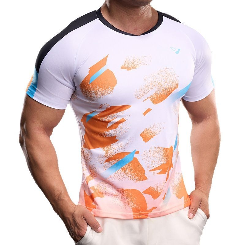 Casual T-shirt Men's Running Fitness Exercise Ice Silk Quick-drying
