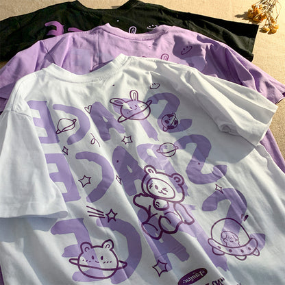 New Letter Print Short-sleeved T-shirt