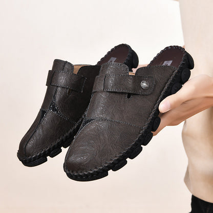 Summer Outdoor Men's Half Slippers Casual Lazybones' Shoes Fashion Handmade Stitching