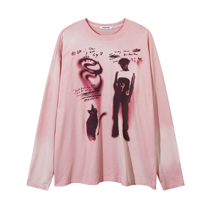 Trendy Loose Leisure All-matching Bottoming Top