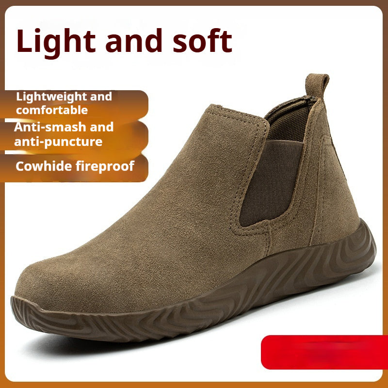 Men's Safety Shoes With Steel Toe Caps For Anti Smashing And Anti Piercing