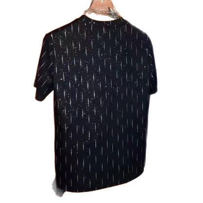 Men's Crew Neck Casual Half Sleeve Short Sleeve T-shirt Starry Top
