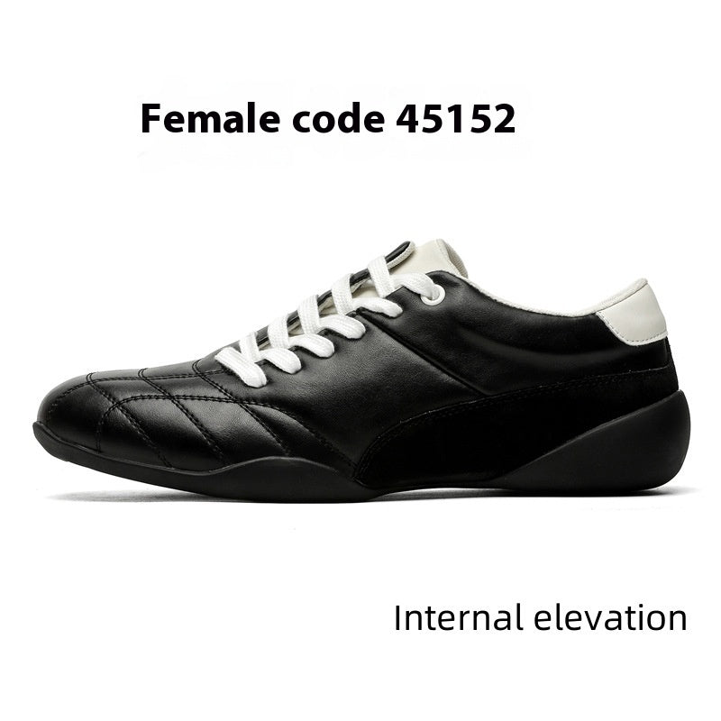 Oblique Lace-up Flat Retro Sports Casual Shoes