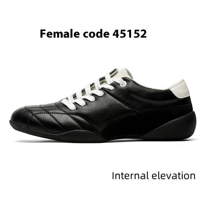 Oblique Lace-up Flat Retro Sports Casual Shoes